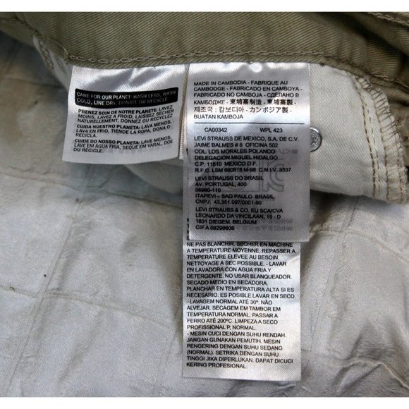 NWT Levis 514 Straight Leg Khaki Pants Slim Fit Mens Waist Size 30 100% Cotton - Picture 6 of 6